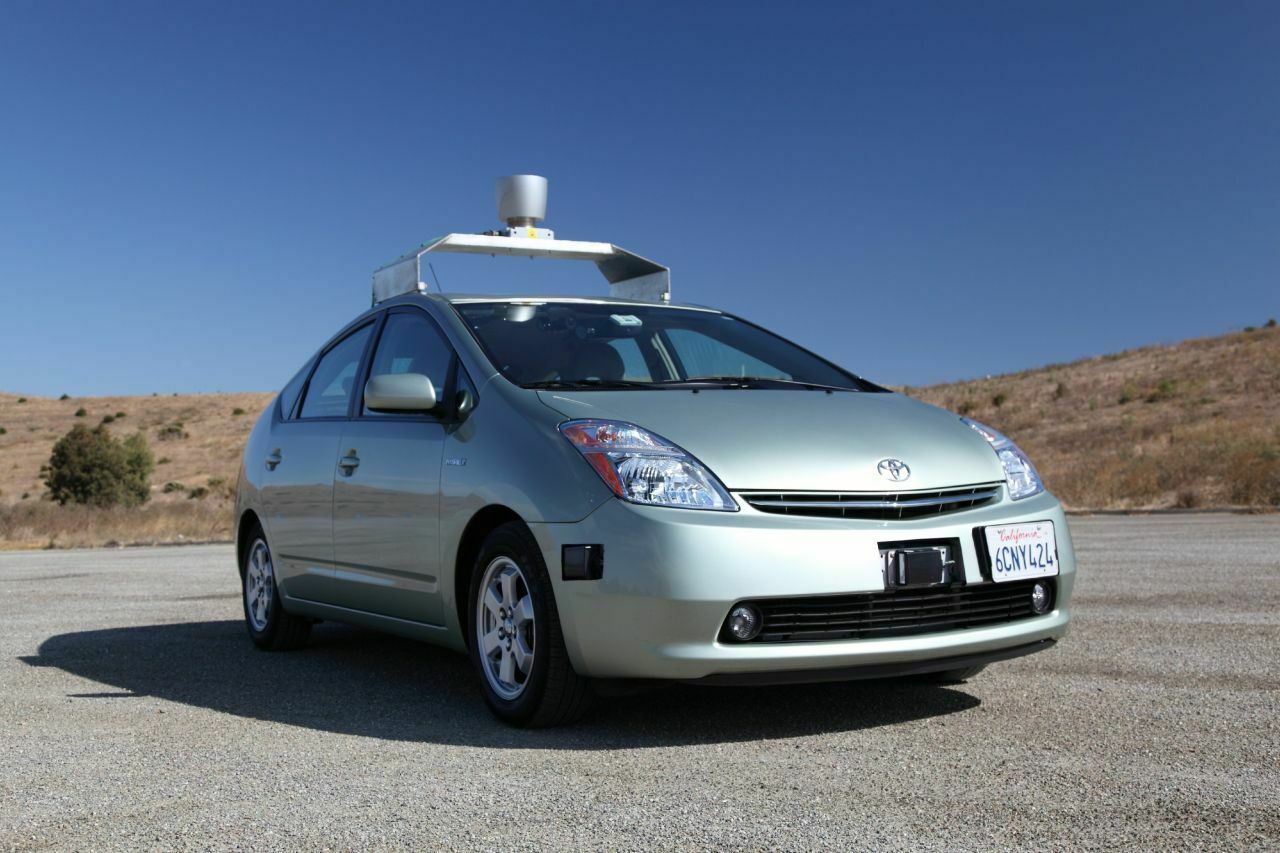 Autonome Google-Technik in einem Toyota Prius