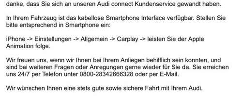 Audi-Connect-Hotline ING