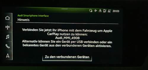 MMI Wireless Carplay
