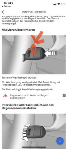 Wischerhebel LED