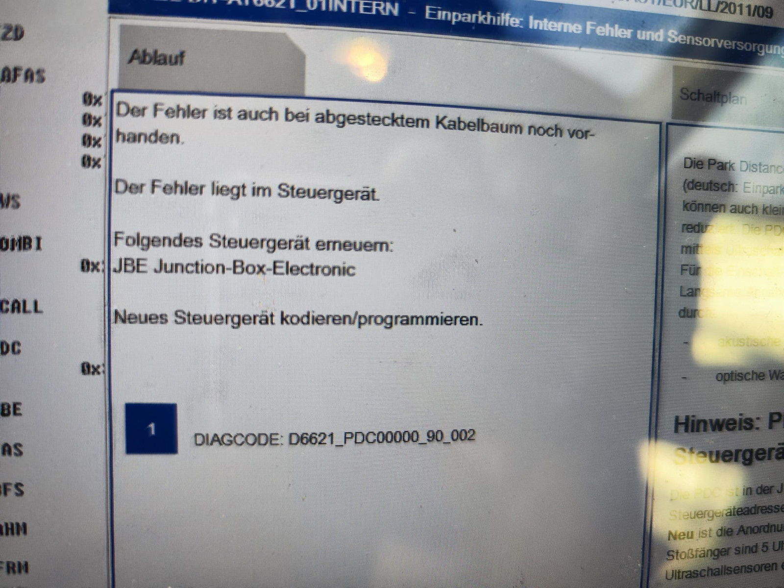 Wo befindet sich PDC Steuergerät F11 530d Bj. 2011 (258PS)