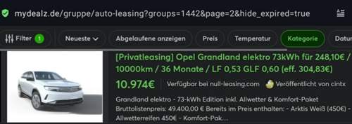 Beispiel mit Standardausstattung