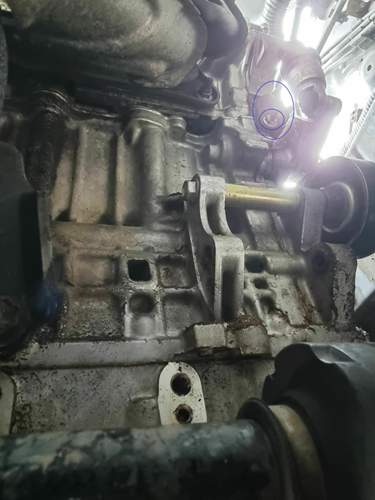 Motorblock von hinten