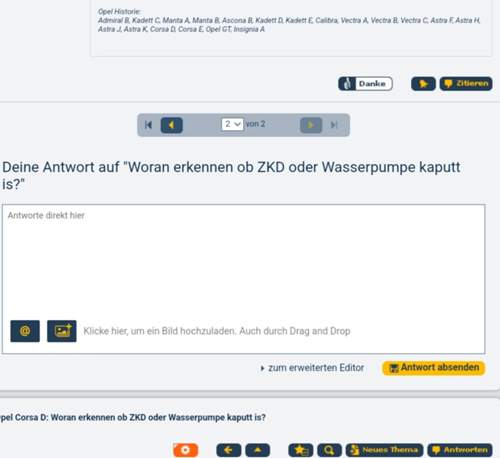 Antwort Button falsche Stelle