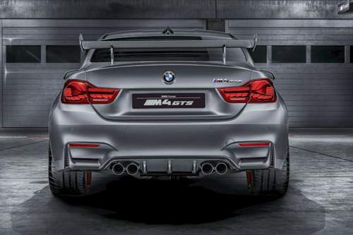 Der Heckflügel des M4 GTS kann justiert werden - so kann das Coupé für verschiedene Rennstrecken abgestimmt werden