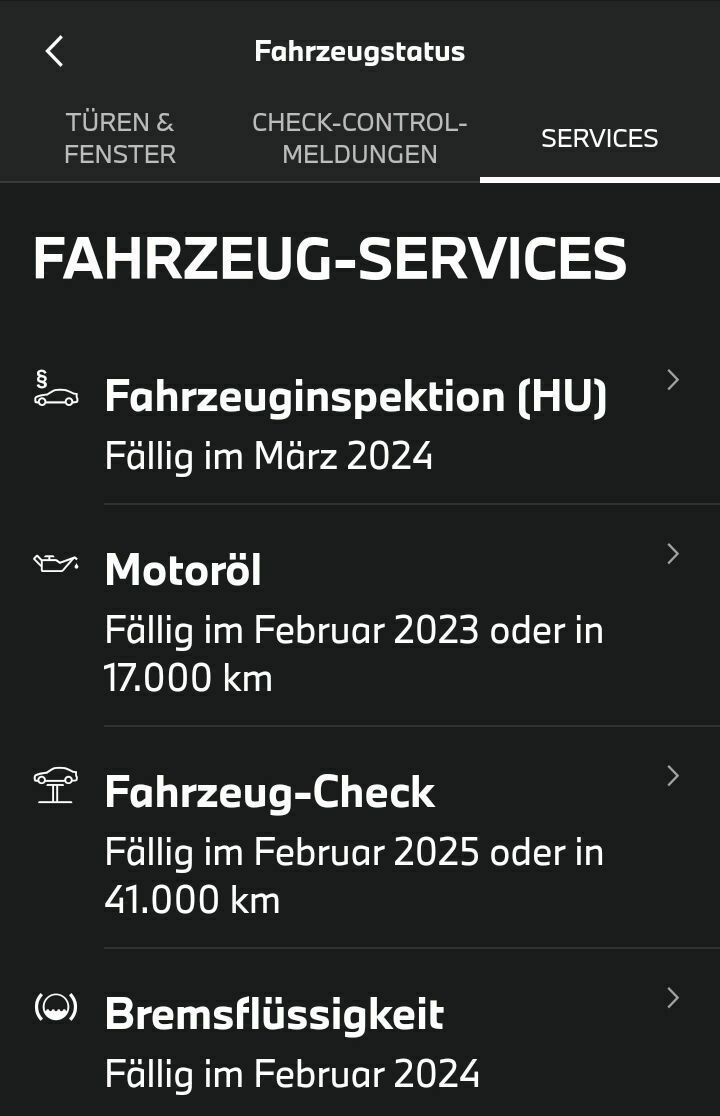 X1 erster Service / wann?