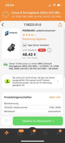 Saugrohrdruck Sensor