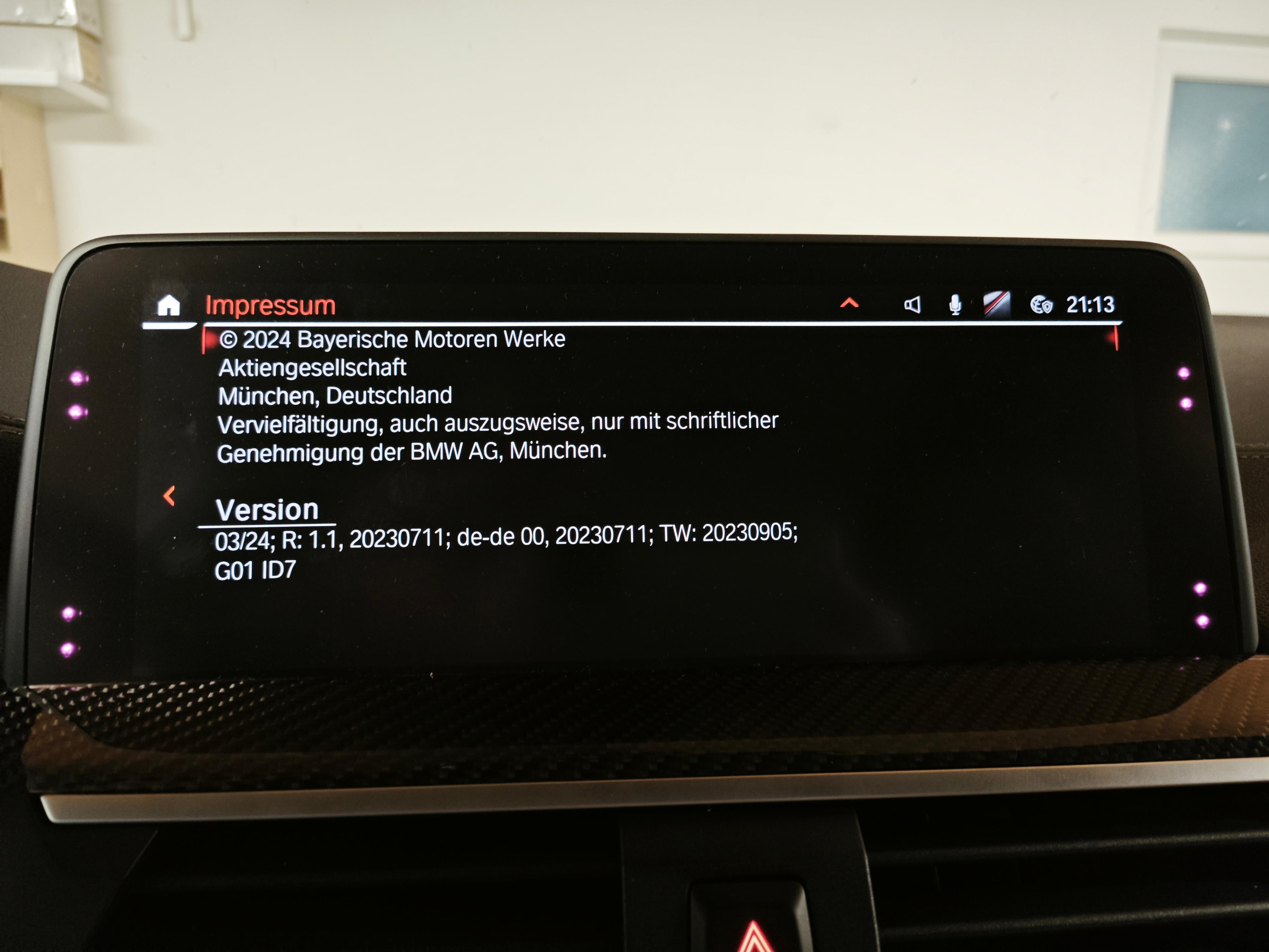 X3 G01 Bj2019 OS7 Update möglich?
