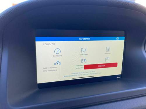 ScreenMirroring-CarScanner live Daten