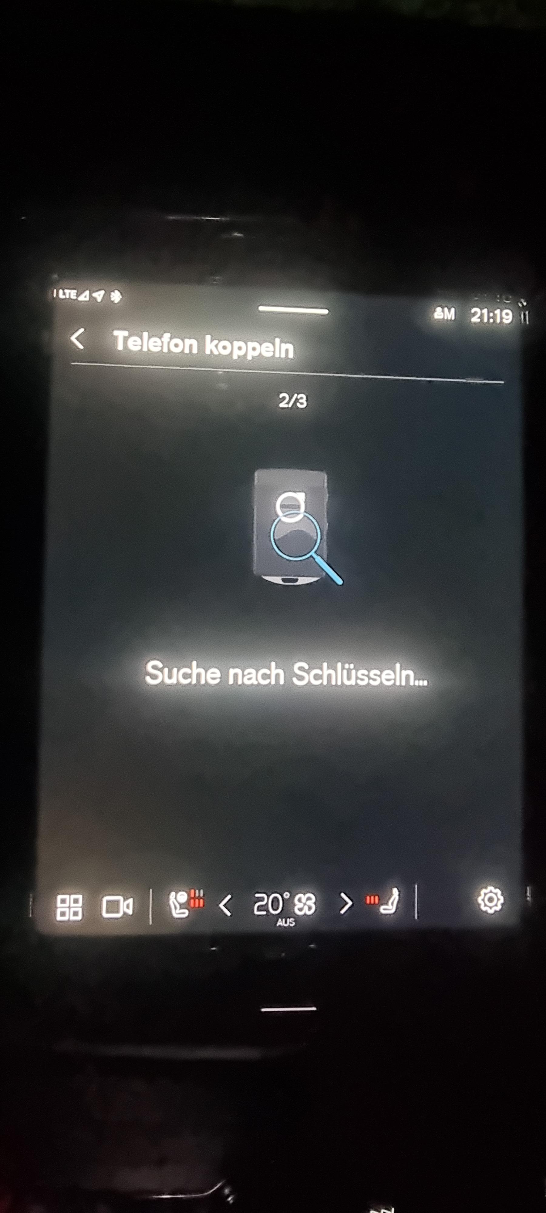 XC90 - "Suche nach Schlüsseln" bricht ab
