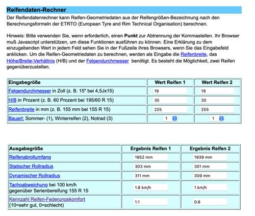 OE Mischbereifung