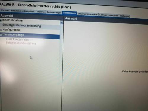 Xenon Rechts moegliches Einlernen