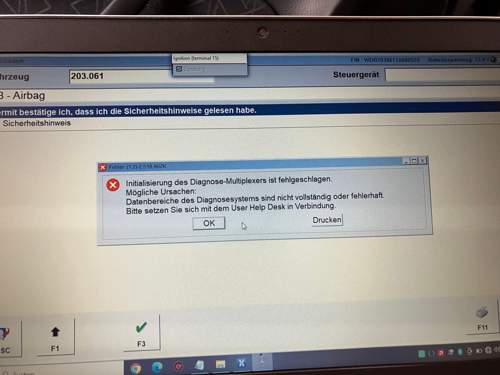 Fehlermeldung