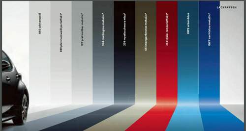 Yaris Farbpalette