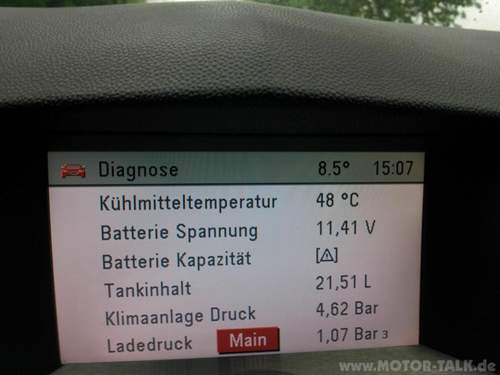 Comfort Unit Batteriestatus