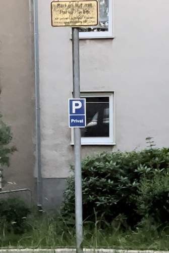 Bild von der Beschilderung
