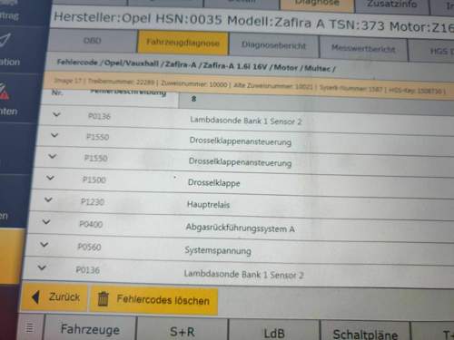 ADAC Fehlercodes