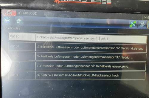 Zafira Fehlercodes