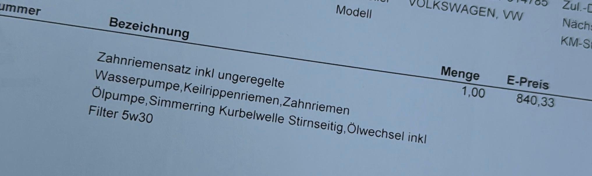 Zahnriemen Ölpumpe wechseln 2.0 TDI