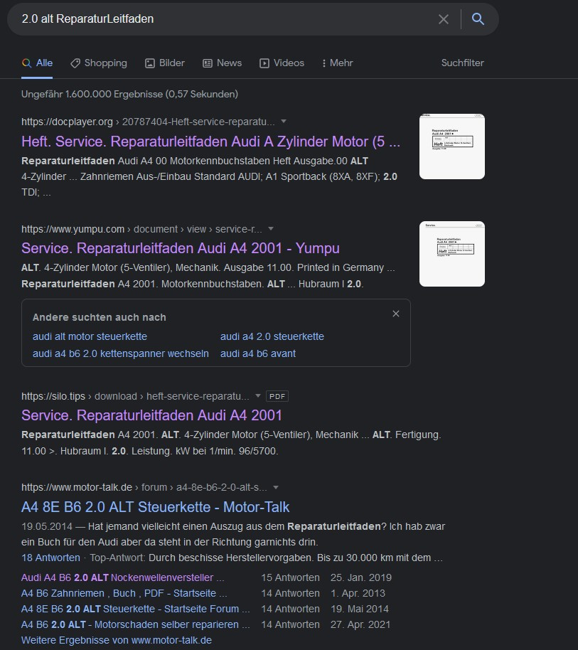 Zahnriemenwechsel 2.0 ALT