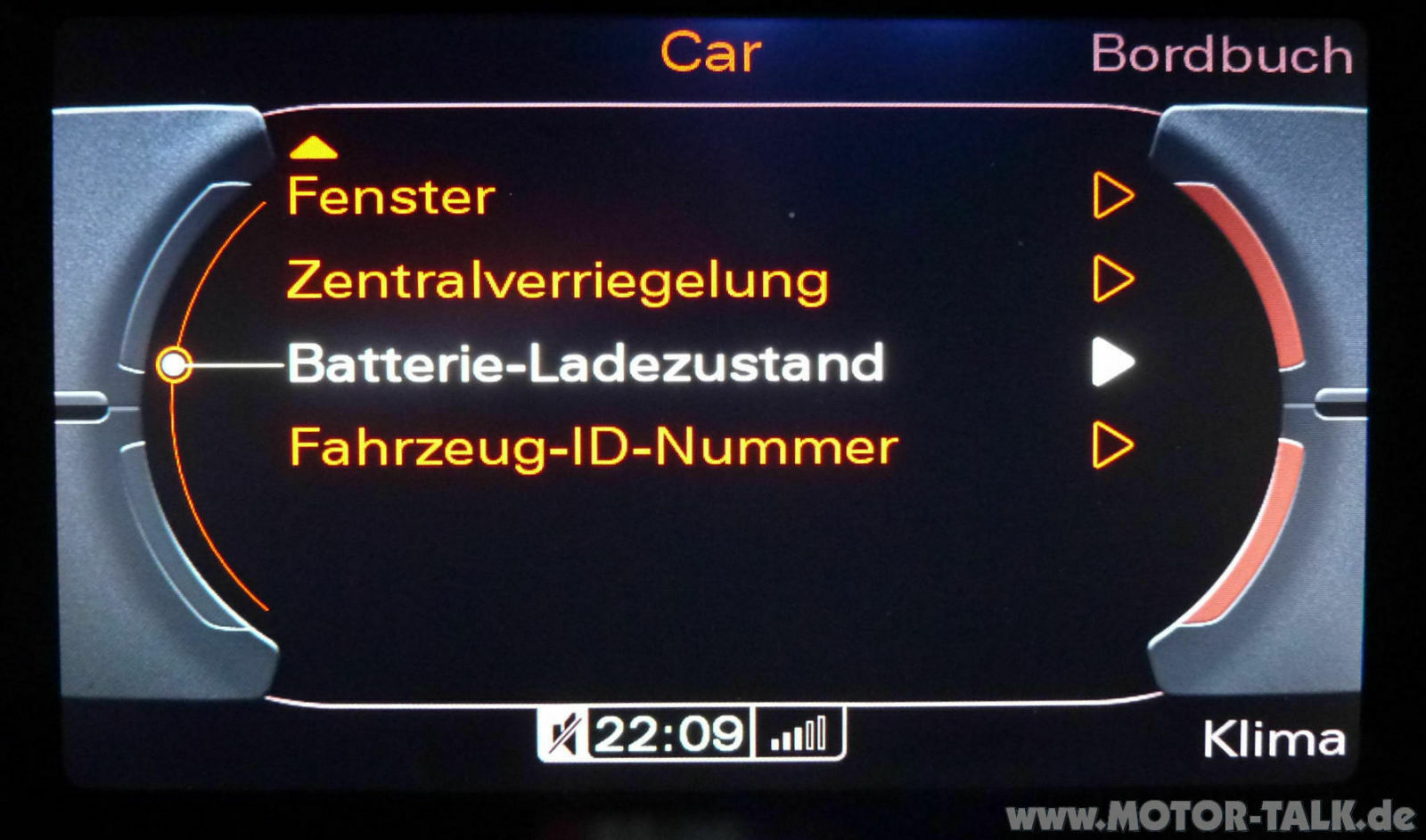 Zeigertest bei Zündung ein für MJ2009