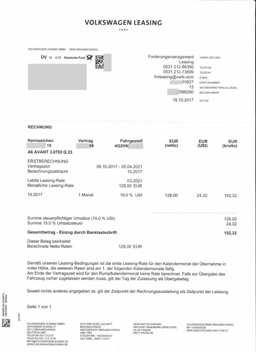 Zeigt her eure Leasing Konditionen (+Fragen) :)