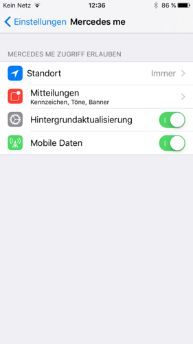 IPhone Einstellungen