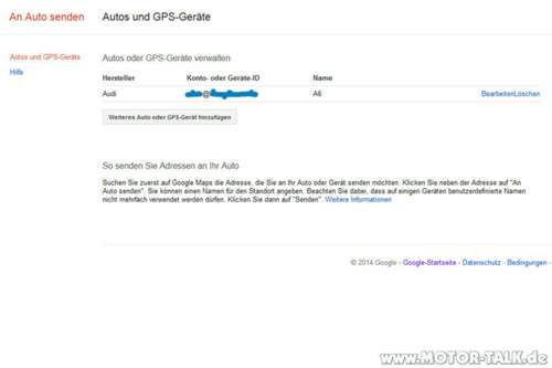Google Maps Einstellungen
