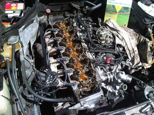 Benz-motor-offen