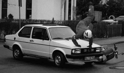 Dreharbeiten für den "7. Sinn": Die Texte kamen von der Deutschen Verkehrswacht