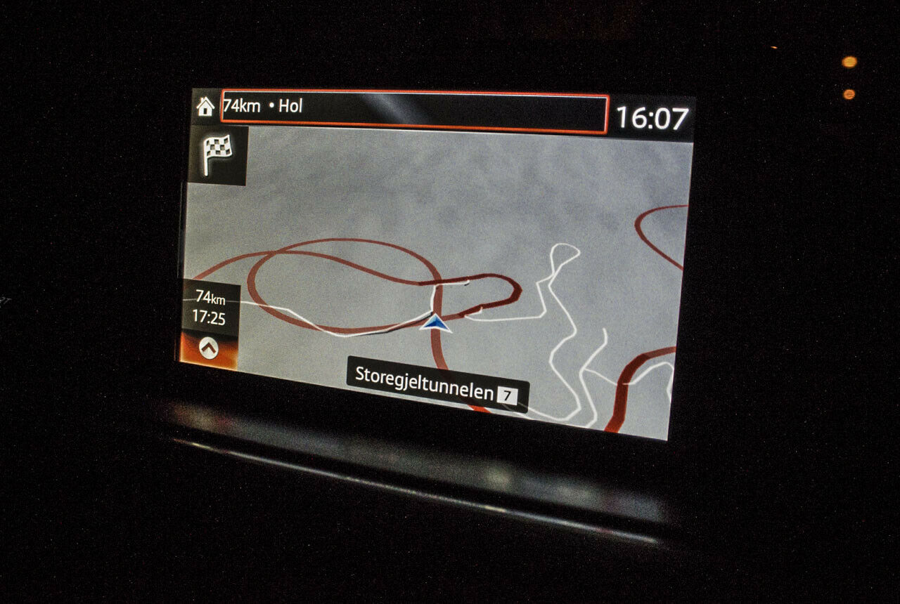 Die Karten-Darstellung des Navigationssystems zeigt sich im Mazda6 nicht immer optimal