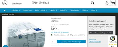 Preis Schraube Zündspule