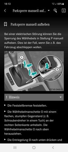 W204 Parksperre aufheben Teil 1