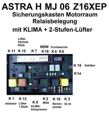 Astra h uec z16xep