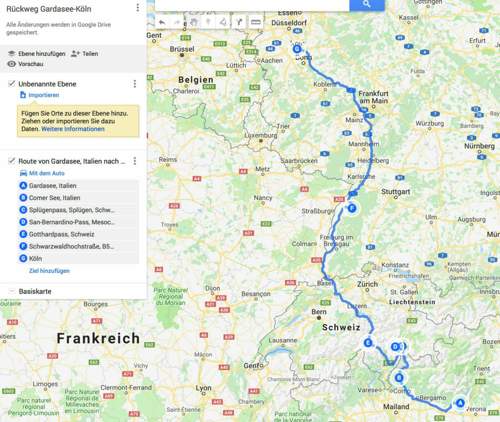 Rückweg Bodensee-Köln