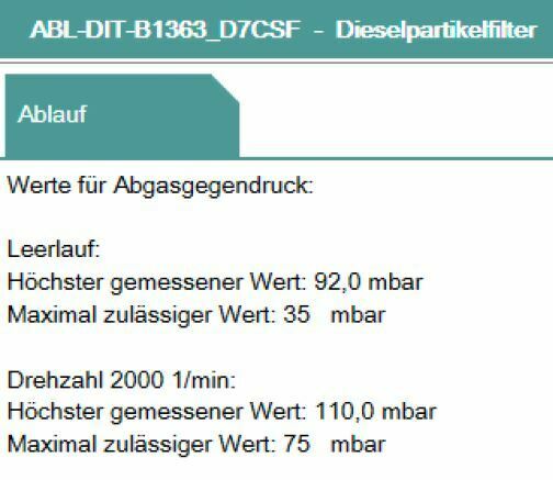 Zustand DPF N57