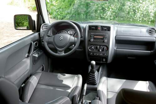 Im Innenraum sieht man, dass der Jimny schon etwas länger gebaut wird