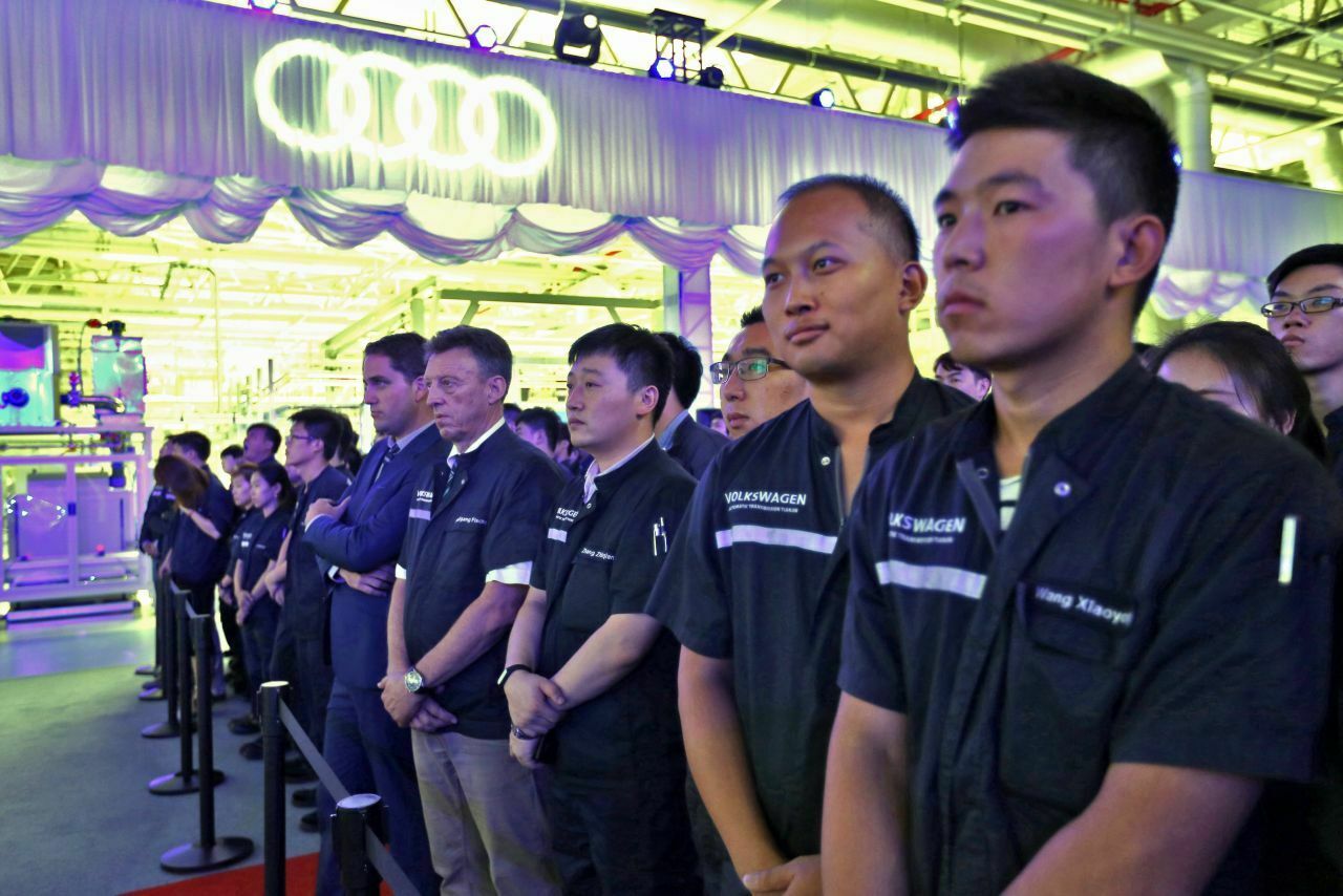 Audi-Getriebeproduktion in VWs Automatik-Fabrik in Tianjin, China: Die VW-Tochter will mit einem zweiten heimischen Konzern kooperieren
