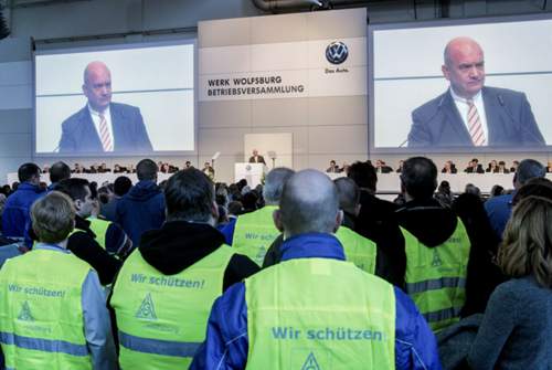 Mut für die Belegschaft: Am Abgas-Skandal seien einzelne Personen schuld