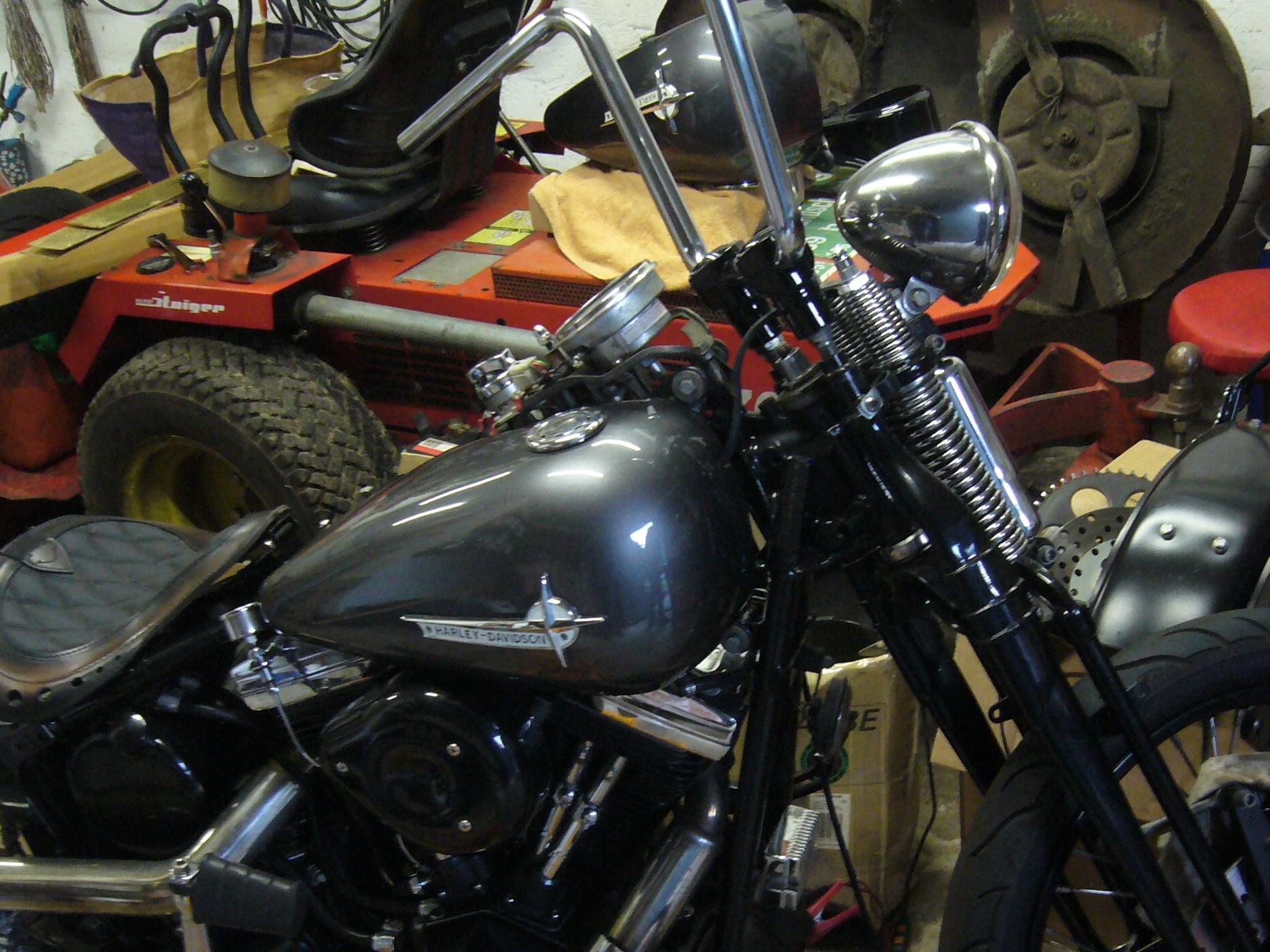14" Apehanger schwarz Harley Springer