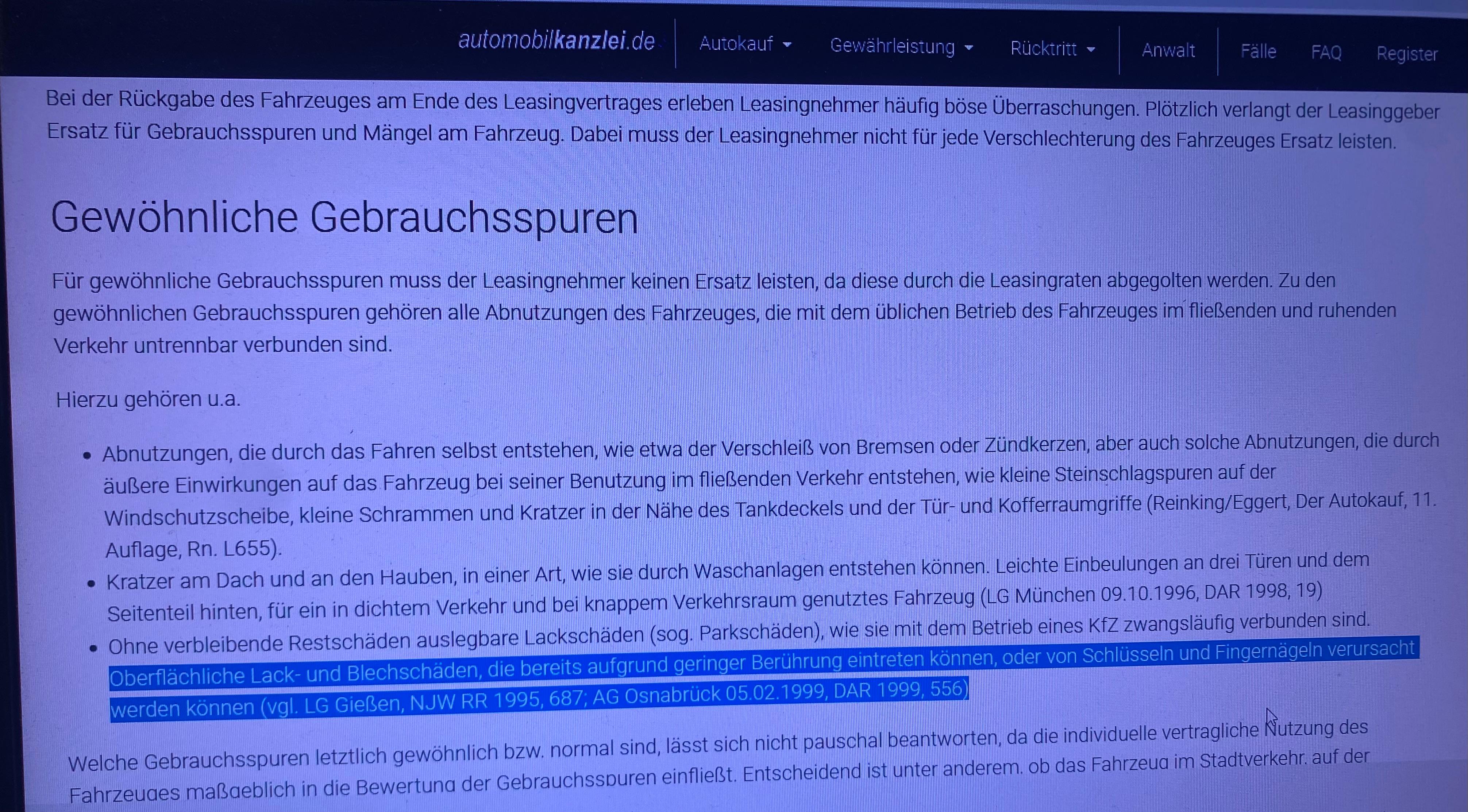Leasingrückgabe: Seitenschweller beschädigt