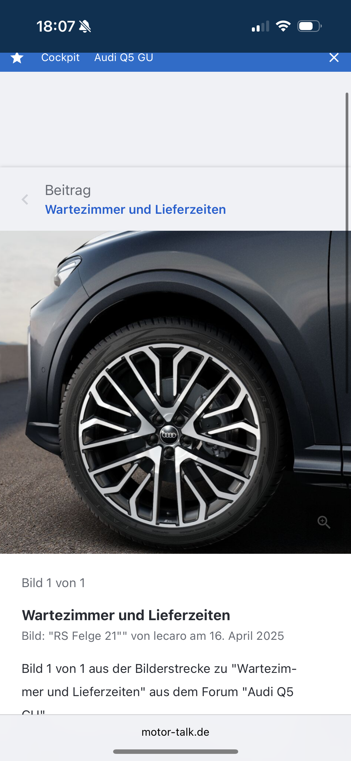 Audi 21" rs Felge 53A
